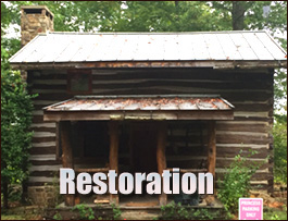 Historic Log Cabin Restoration  Mecklenburg County, Virginia